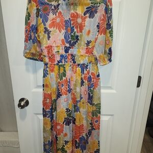 FARM Rio Anthropologie Floral Maxi Dress - Multicolor - Sz M BRAND NEW/TAGS